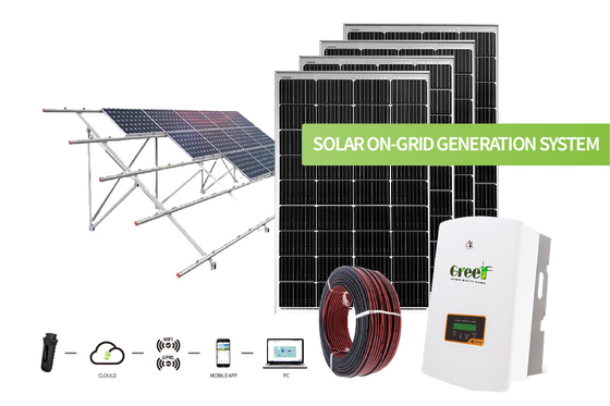 Có thể tùy chỉnh trên hệ thống năng lượng mặt trời dạng lưới Hệ thống năng lượng mặt trời 100-240Vac một pha