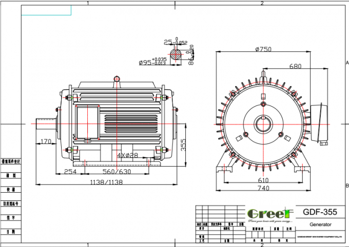 Máy phát từ vĩnh cửu tốc độ quay thấp tùy chỉnh 5kw 10kw 50kw 200kw với bảo hành 3 năm 5