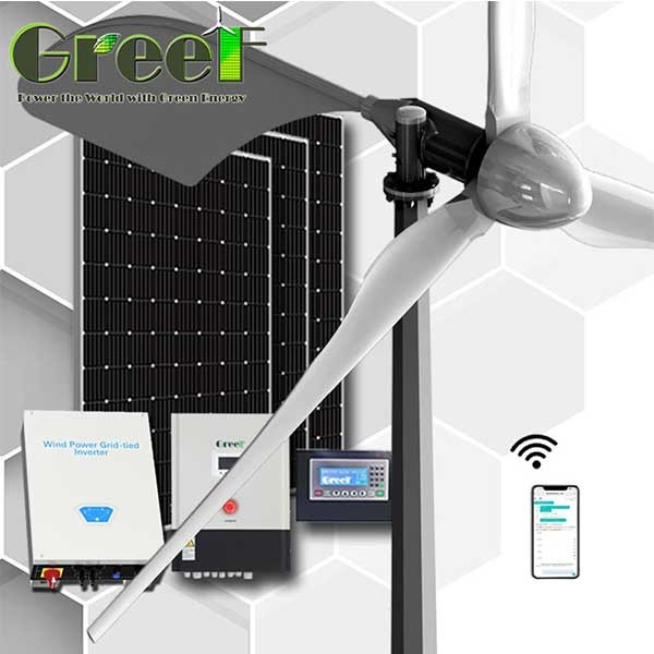 1KW 2KW trên Tua bin gió trục ngang năng lượng lưới cho gia đình / trang trại