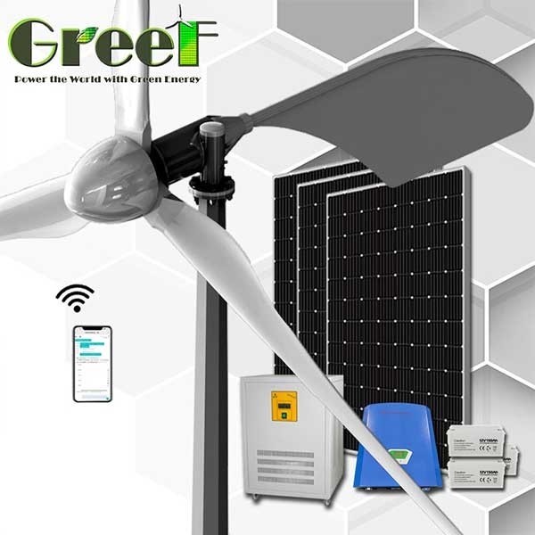 1KW 2KW trên Tua bin gió trục ngang năng lượng lưới cho gia đình / trang trại