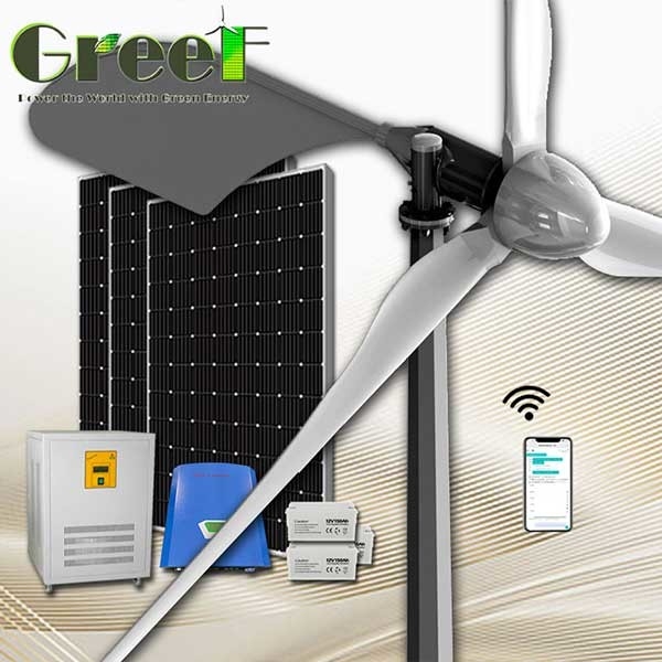 Điều khiển sân thượng hộ gia đình Máy phát điện tuabin gió Quạt cối xay gió 5KW 10KW cho gia đình