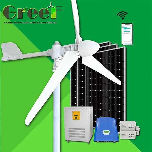 1KW 2KW trên Tua bin gió trục ngang năng lượng lưới cho gia đình / trang trại
