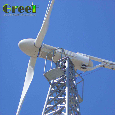 Nhà sử dụng On / Off Grid / Giải pháp hệ thống lai năng lượng hoàn chỉnh gió mặt trời lai trục ngang tuabin gió 1KW 2KW 5KW