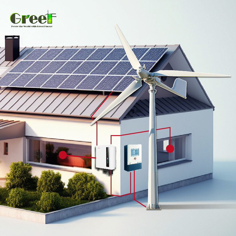 Tuabin gió điều khiển cánh 20KW / 30KW Công nghệ thay đổi độ nghiêng cánh 30% Sản lượng điện cao Tốc độ gió khởi động thấp 2.5m/s