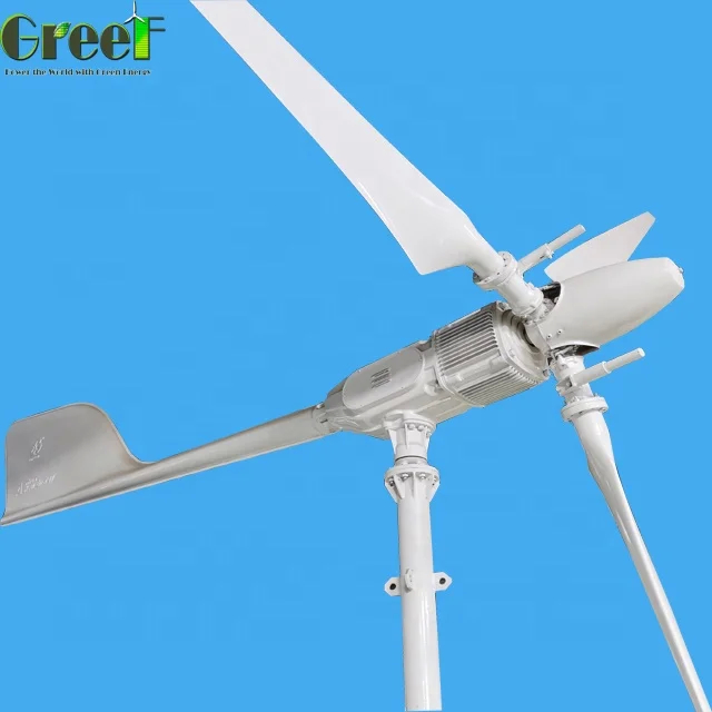 Điều khiển góc xoay và góc nghiêng theo hướng gió của tuabin gió với máy phát điện AC nam châm vĩnh cửu ba pha 5KW hiệu suất phát điện cao
