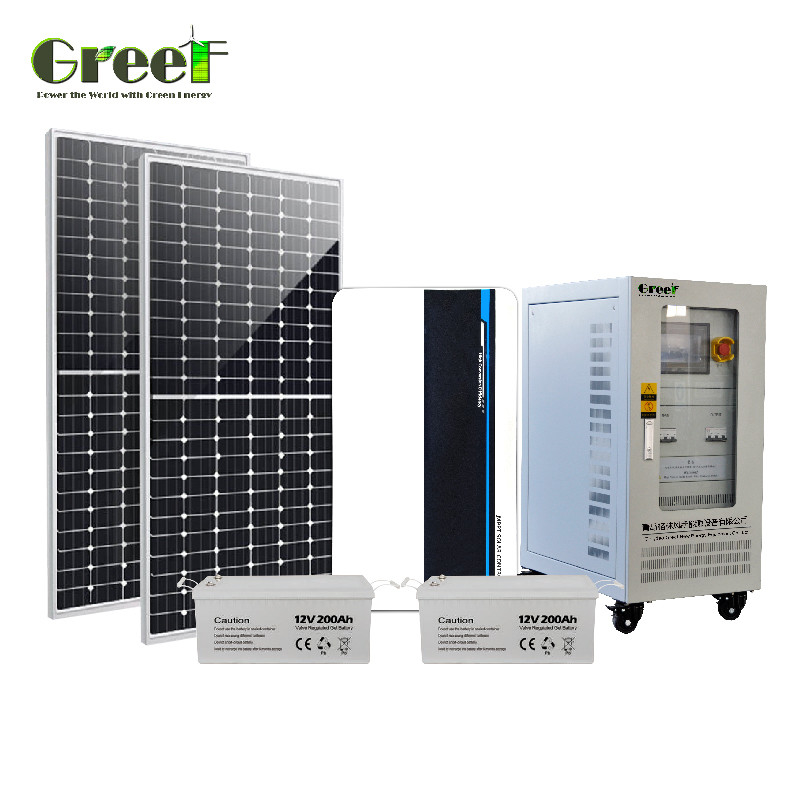 48-240V Điện áp đầu ra 5kw Hệ thống năng lượng mặt trời ngoài lưới sử dụng pin Gel