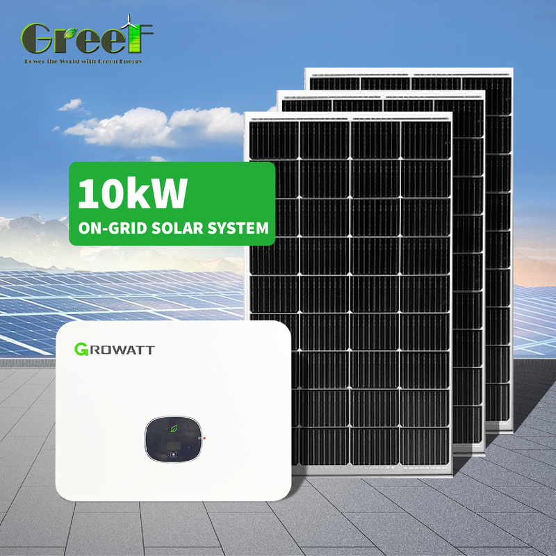 Thời gian thực giám sát lưới kết nối hệ thống pin mặt trời 1kW-100kW Capacity Monocrystalline Panel