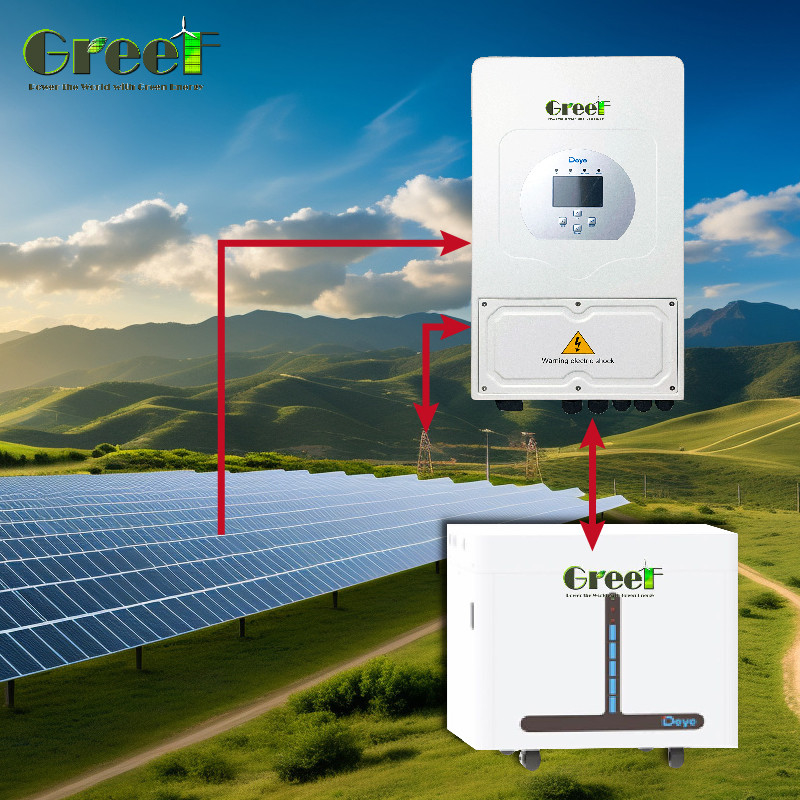 Điều khiển từ xa và sóng sinus tinh khiết Inverter Hệ thống mặt trời lai 110/220V Điện áp đầu ra