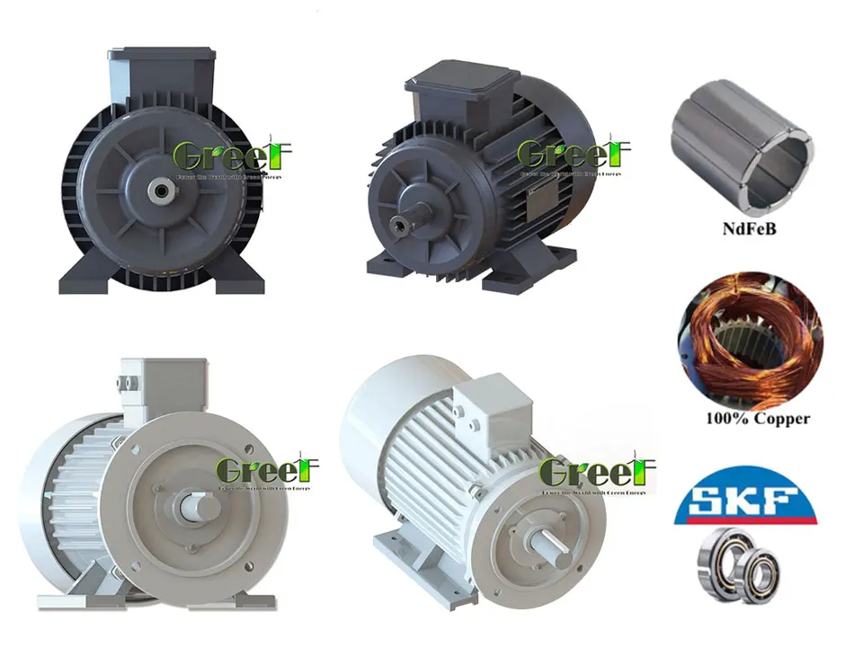 Máy phát từ vĩnh cửu tốc độ quay thấp tùy chỉnh 5kw 10kw 50kw 200kw với bảo hành 3 năm