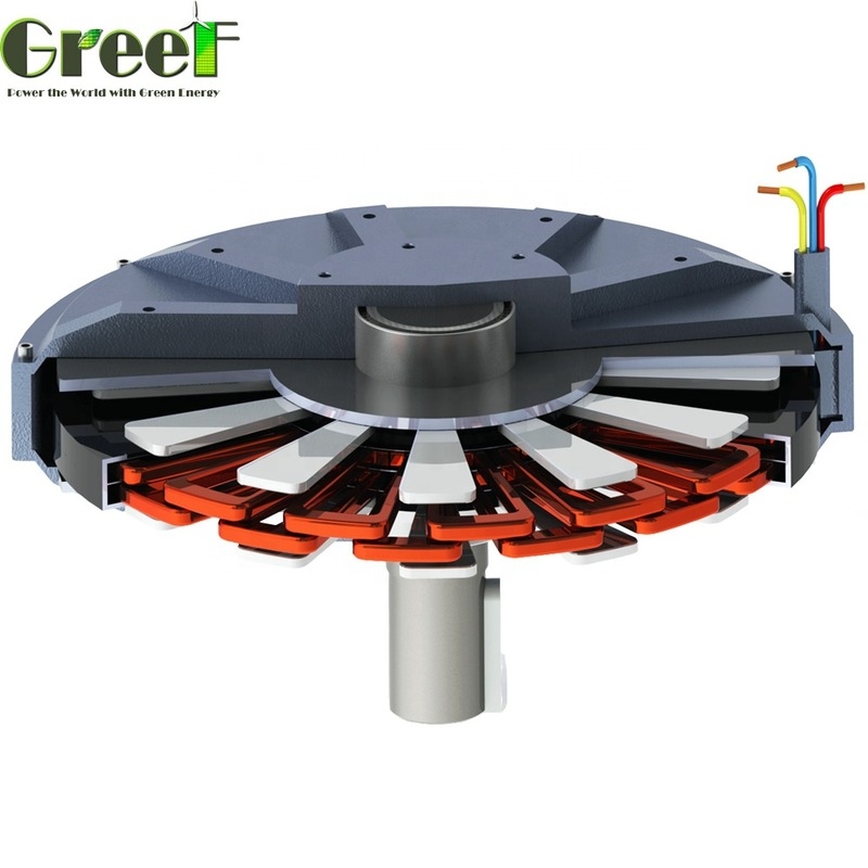 Hiệu suất 92% Máy phát điện nam châm vĩnh cửu không lõi Tùy chỉnh dải điện áp 12-450V Tần số 50/60Hz