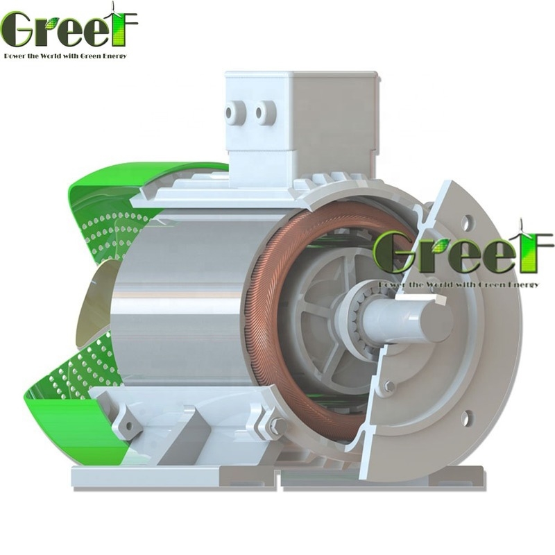 Máy phát điện nam châm vĩnh cửu vòng bi SKF với thân nhôm bảo vệ IP54 và dây đồng