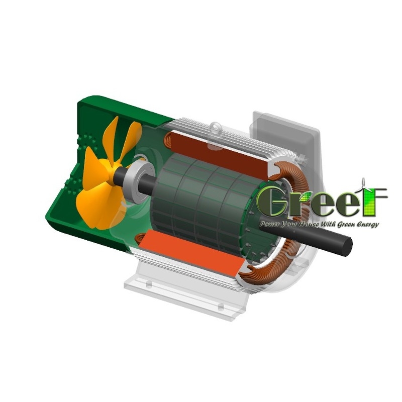 Máy phát từ vĩnh cửu 10kW Định hướng điện áp định số 20rpm-3000rpm Định số xoay sử dụng tại nhà Cho tuabin gió Tuabin nước