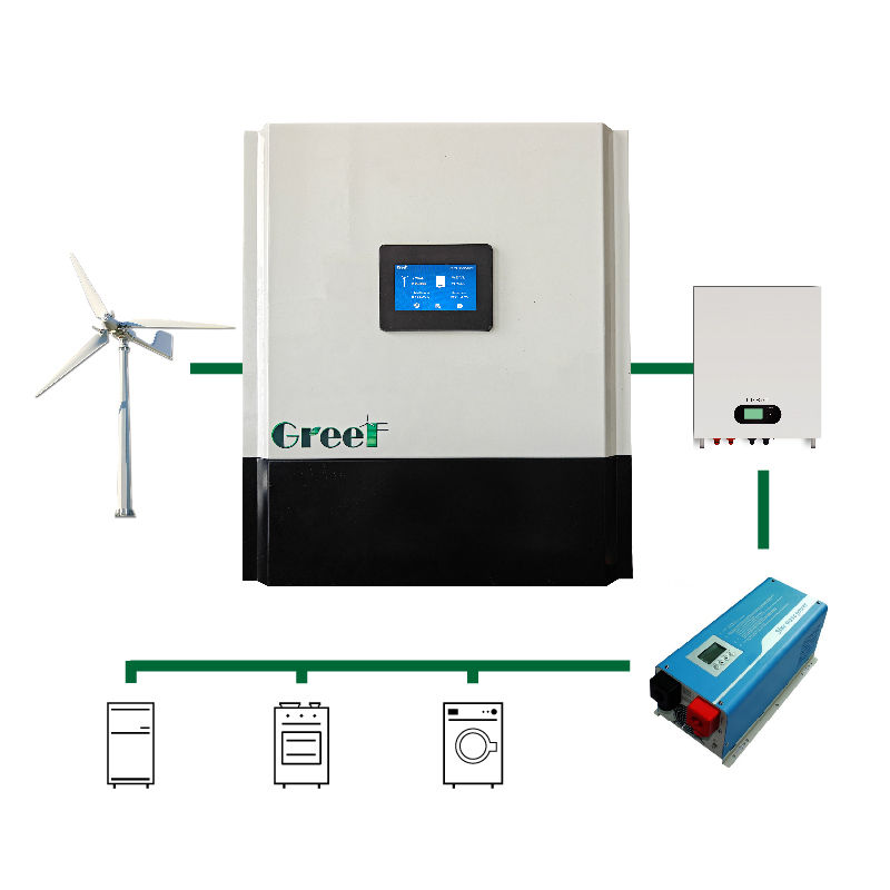 Máy điều khiển màn hình LCD Off Grid cho tuabin gió hoặc hệ thống PMG với dòng điện đầu ra 100A/200A/80A/150A và nhiệt độ môi trường -25°C-50°C