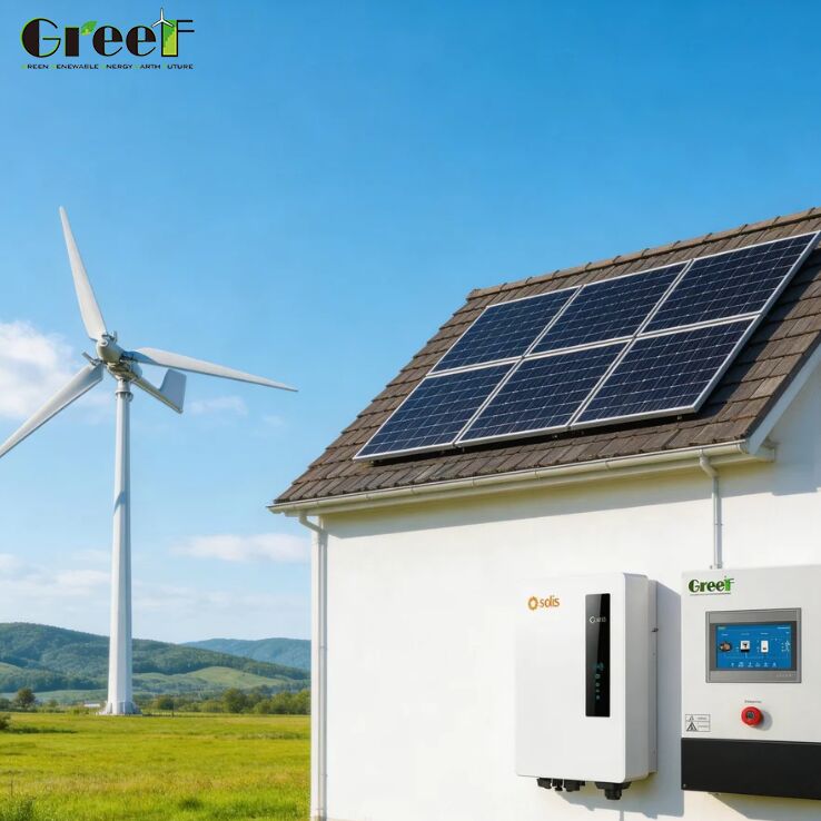 Ground Mounting Hybrid Solar and Wind Renewable Energy System Supporting Operating Altitude 4000 for Remote Locations