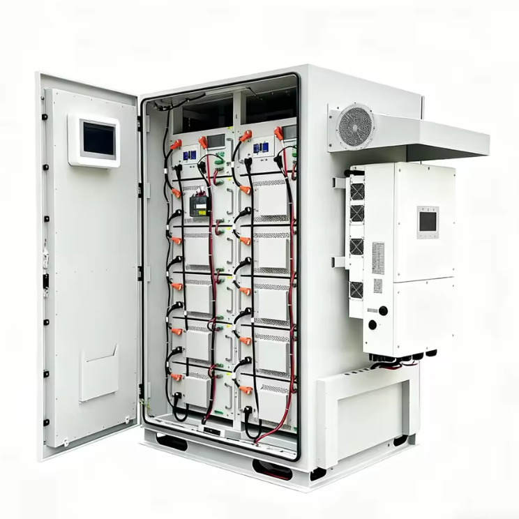 Tủ pin ngoài trời với mức bảo vệ IP54 Cung cấp năng lượng có thể mở rộng Cung cấp pin lithium Tăng nhiệt không khí công nghiệp