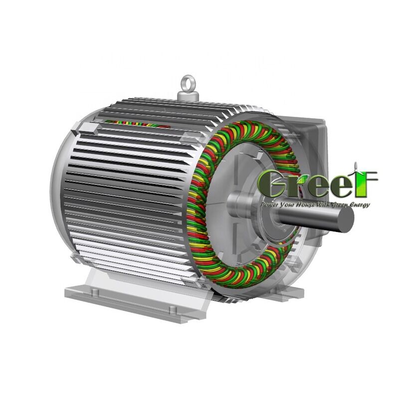 Máy phát điện nam châm vĩnh cửu điện áp định mức 12-1140V 1 pha và 3 pha dải công suất từ 500W đến 5000kW cho nhiều mục đích sử dụng