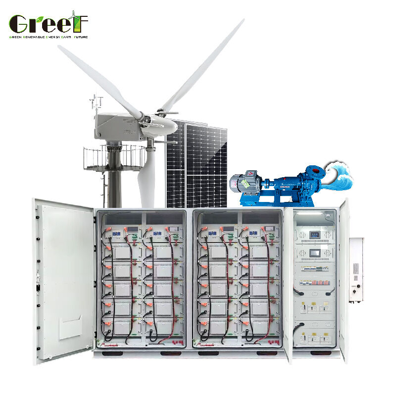 Hệ thống năng lượng mặt trời lai tùy chỉnh với điện áp hệ thống, Mức độ bảo vệ IP65 và Hiệu suất biến tần 98,3% Máy phát điện gió mặt trời