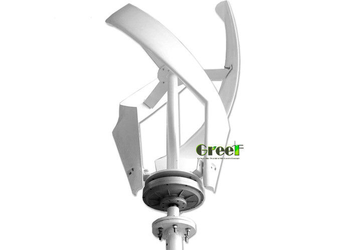 3pcs Đường thẳng đứng tuabin gió với lưỡi FRP ≤20db Tiếng ồn an toàn Tốc độ gió 50m/s
