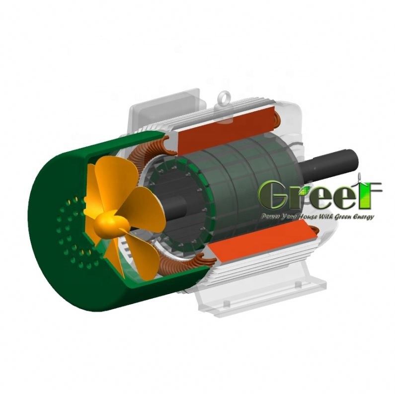 80kw 3 giai đoạn Ac Rpm thấp hiệu quả cao đất hiếm từ vĩnh cửu máy phát điện đồng bộ/ Máy biến đổi tốc độ thấp