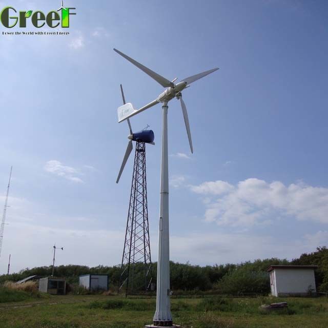 SWT 5kw 10kw Pitch Control Wind Turbine với pin LiFePO4 cho hệ thống năng lượng thân thiện với môi trường