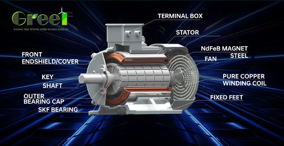 Máy phát từ vĩnh cửu tốc độ quay thấp tùy chỉnh 5kw 10kw 50kw 200kw với bảo hành 3 năm